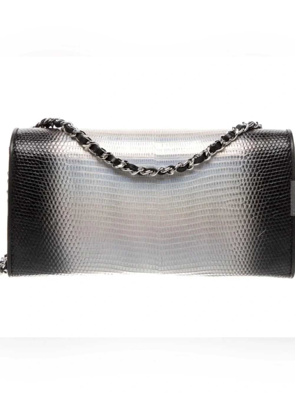 NEW!!! STUNNING! Limited CHANEL Iridescent Ombre Lizard-Texture Chain WOC
